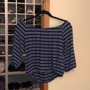 Stripped Off The Shoulder Top